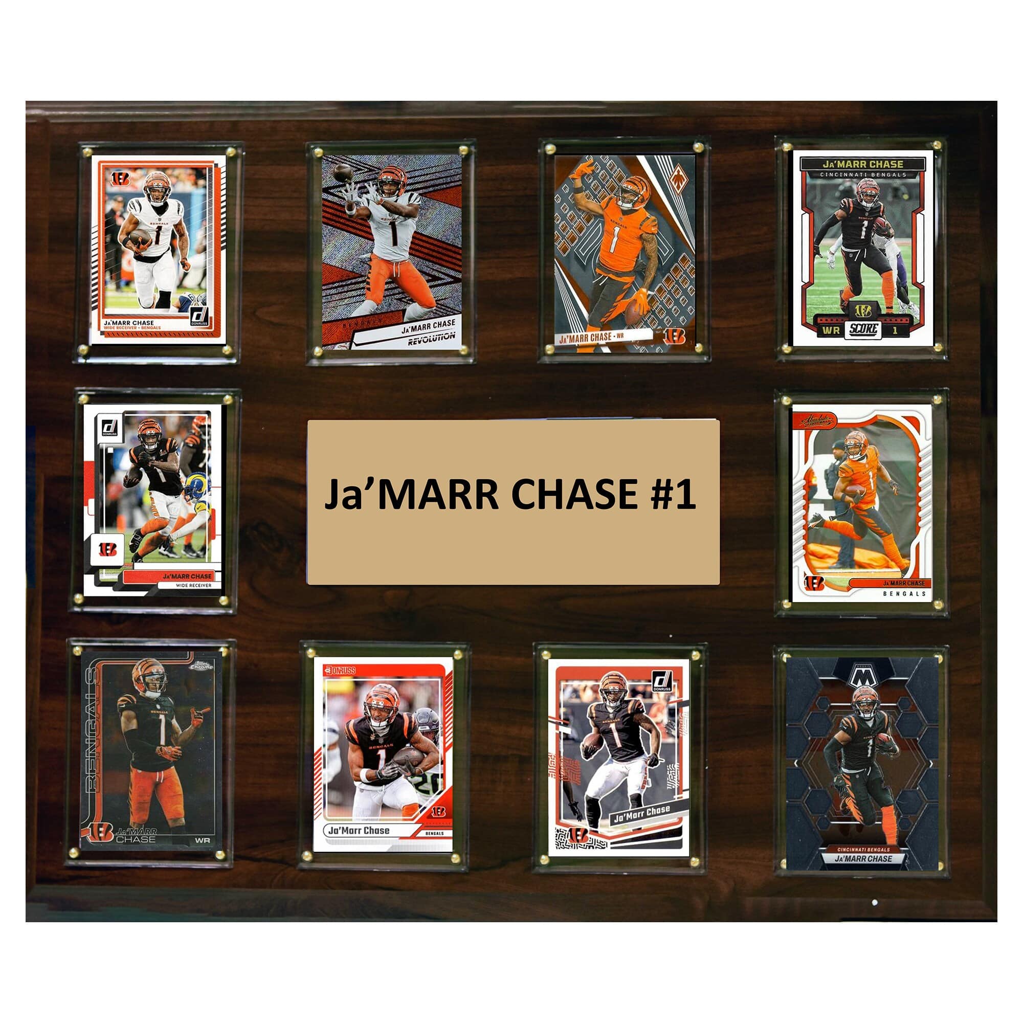 "C&I Collectibles - Ja'Marr Chase Cincinnati Bengals 15"" x 18"" Trading Card Plaque - Multicolor" price history on PriceWatchPro