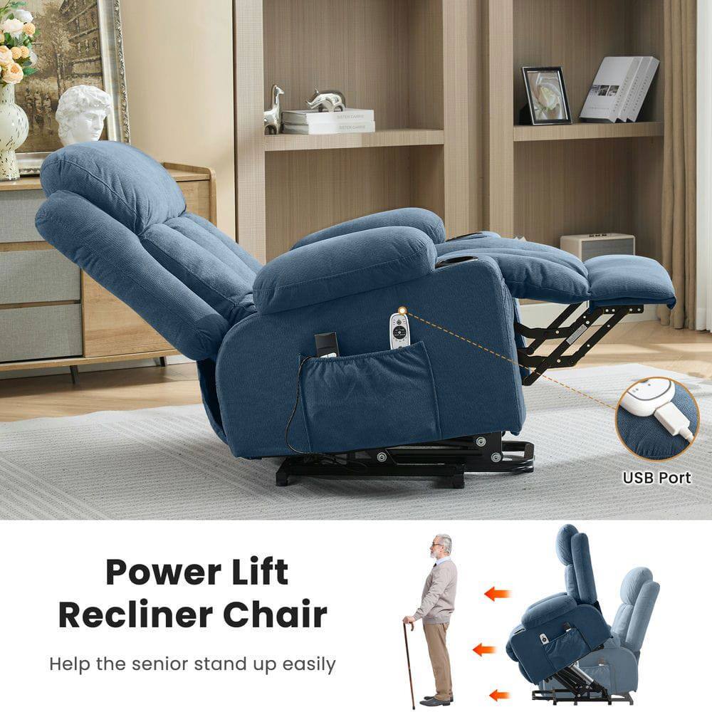 USB Port Power Lift Recliner Chair  
Help the senior stand up easily