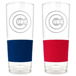 Great American Products - Chicago Cubs 22oz. Logo Score Pint Glass Two-Piece Set - Multicolor