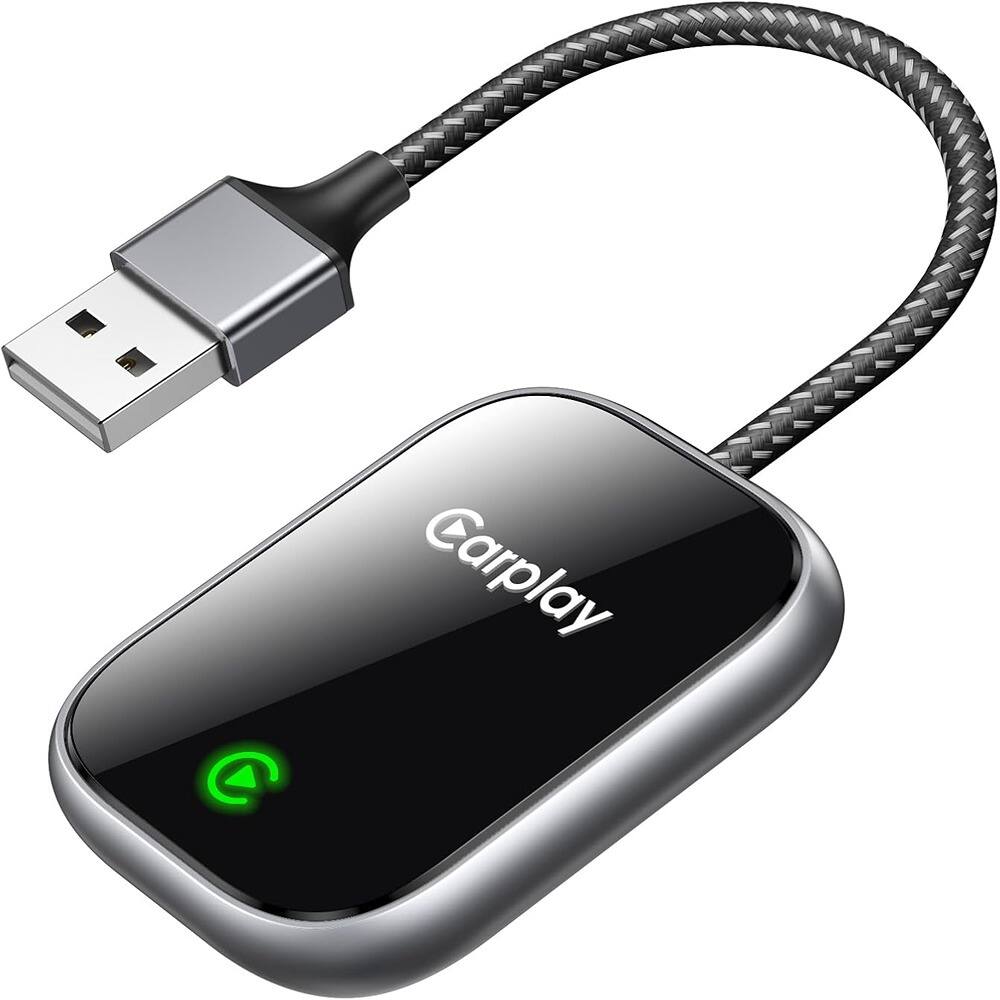 Front. ACJPR - 2025 Wireless CarPlay Adapter, Mini Size, Auto Connect, for iPhone & Cars 2016+.