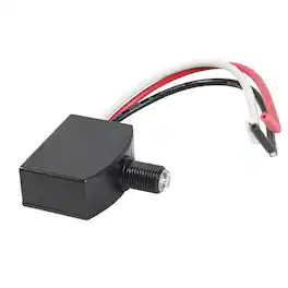 HQRP - Photocell light sensor switch dusk-to-dawn wire-in control 120 V UL listed compatible with Zing Ear SNR-100WF - Black