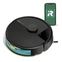 iRobot - Roomba 105 Combo Vacuum & Mop - Easy-to-Use, Intense Power-Lifting Suction, LiDAR, Avoids Mopping Carpets, Self-Charging - Black - Front_Zoom