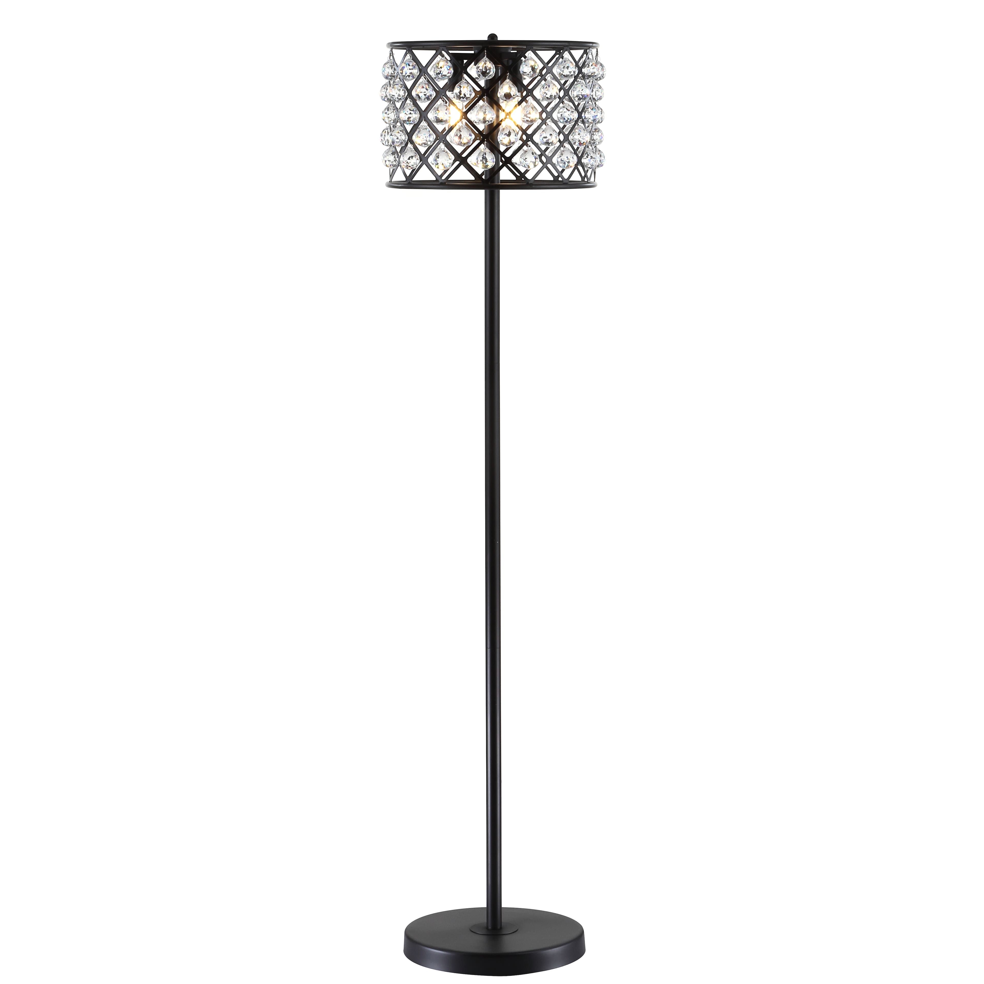 "Jonathan Y - Elizabeth 60"" Crystal/Metal LED Floor Lamp, /Clear - Bronze" price history on PriceWatchPro
