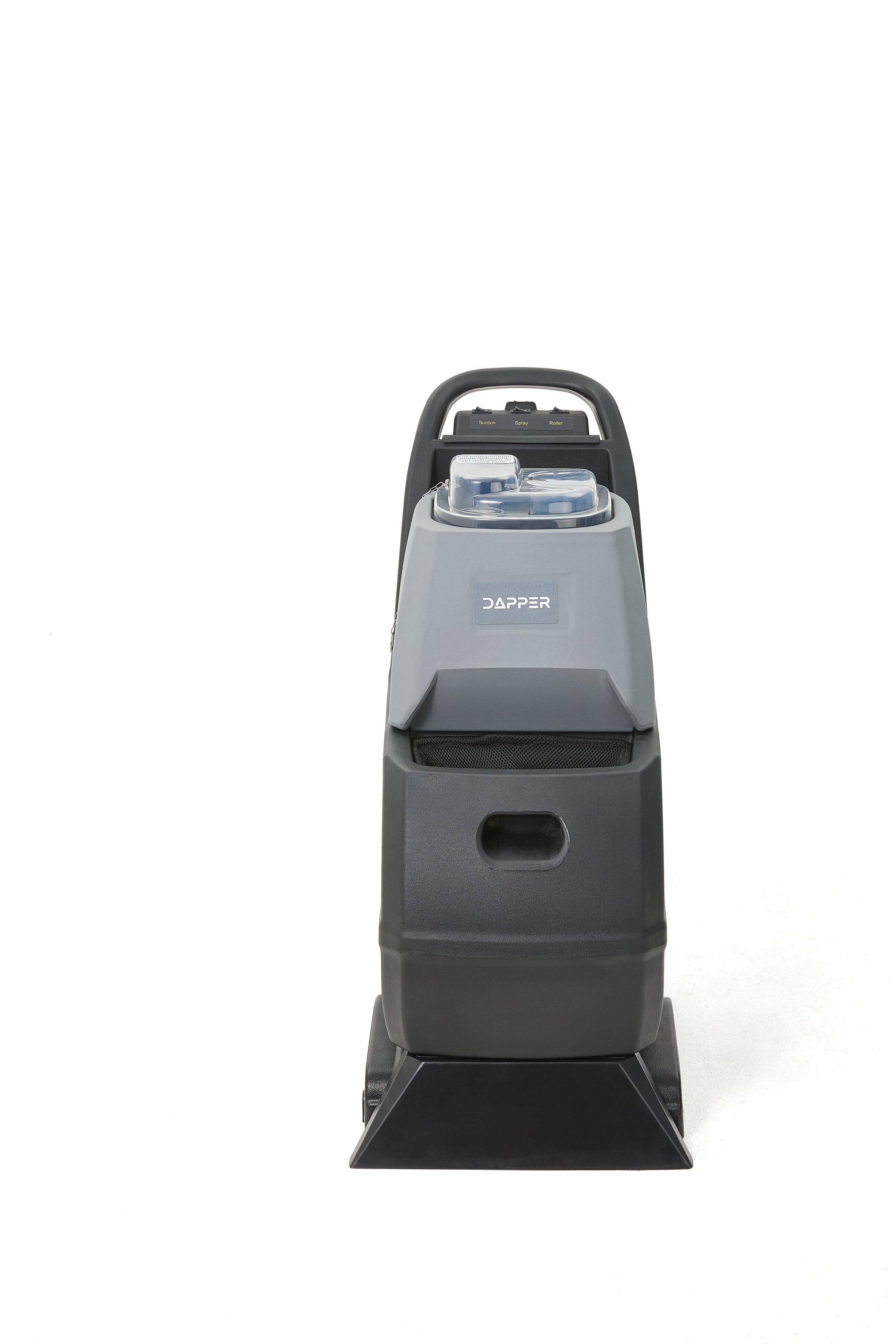 Angle. Dapper Supply - Commercial Carpet Cleaner Extractor 10 Gal Solution 8 Gal Recovery 18 Inch Cleaning Path Low Noise for Hotels Offices - Black.