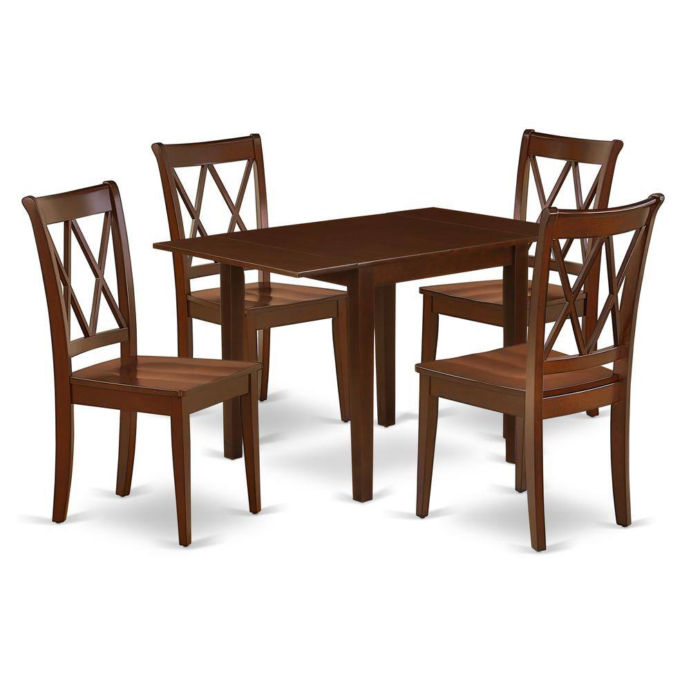 Left. East West Furniture - Dining Room Set Mahogany - Brown.