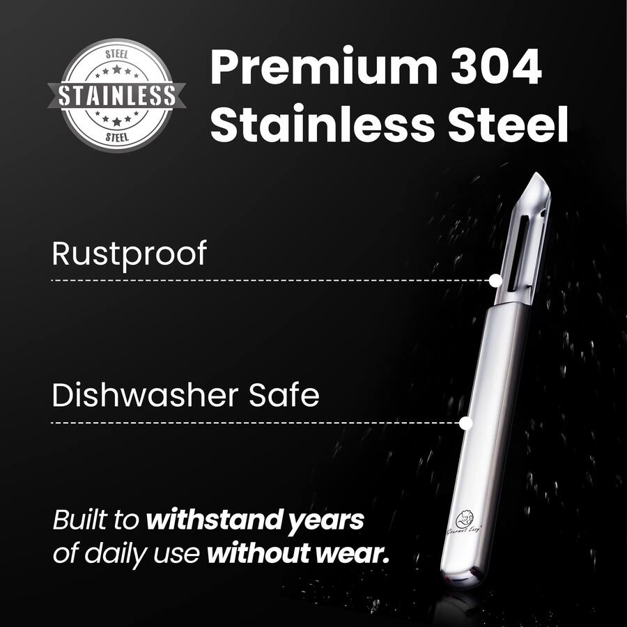 Gourmet Easy Stainless Steel Vegetable Peeler, Ultra Sharp Potato ...