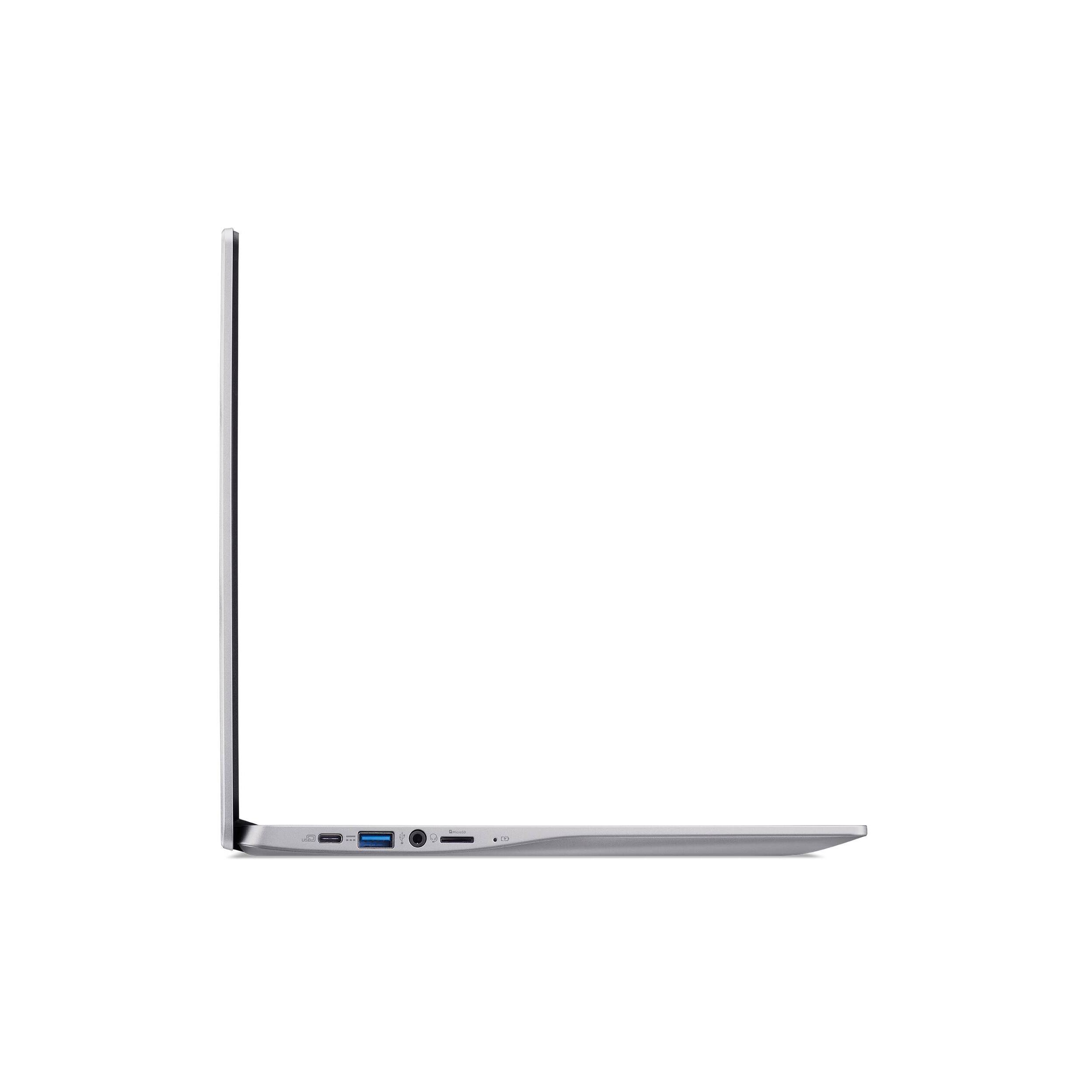 Alt View 3. Acer - Chromebook 315 - 15.6" Full HD Laptop - Intel Celeron N4500 - 4GB LPDDR4X - 224GB Storage - Protective Sleeve - Silver.