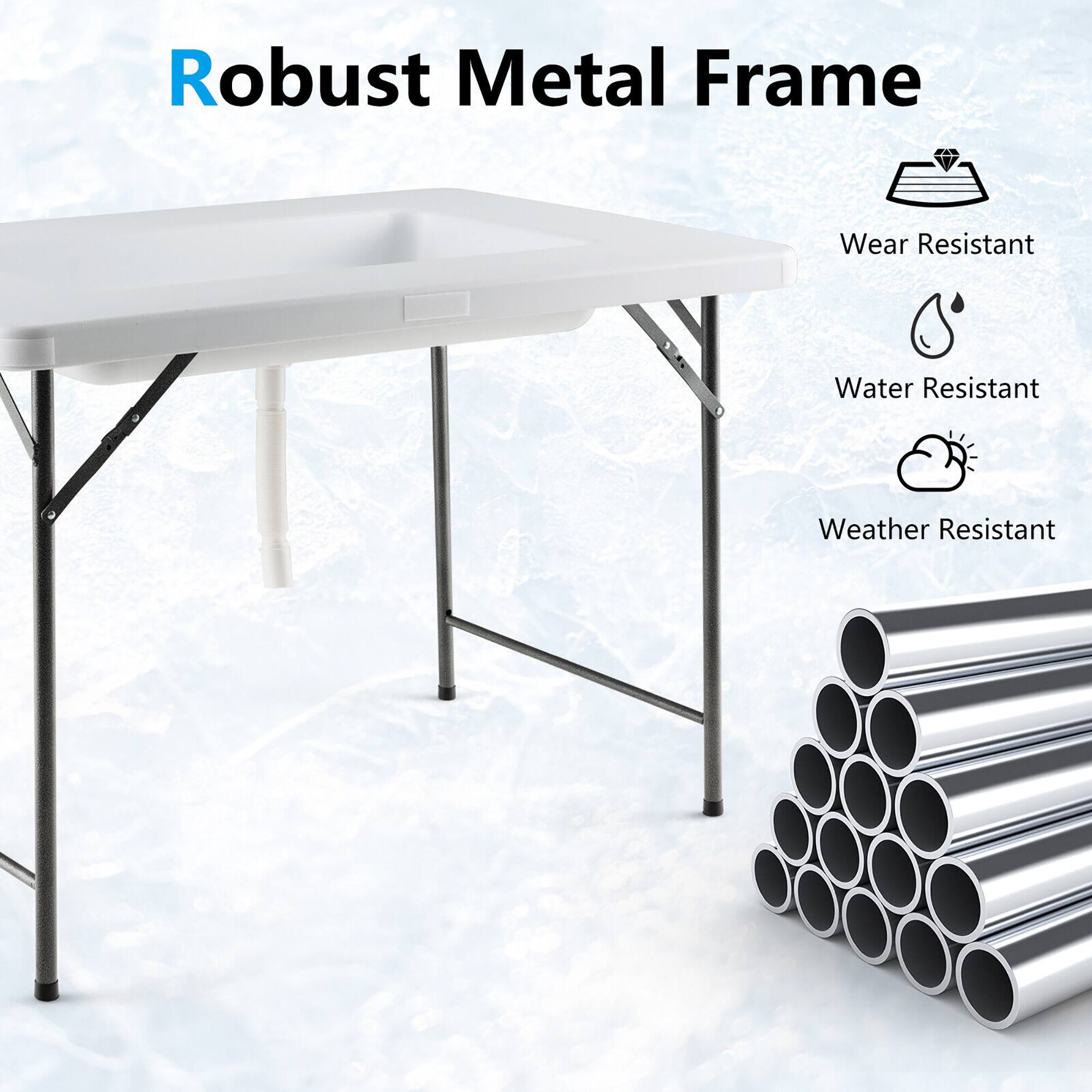 Robust Metal Frame  
- Wear Resistant  
- Water Resistant  
- Weather Resistant