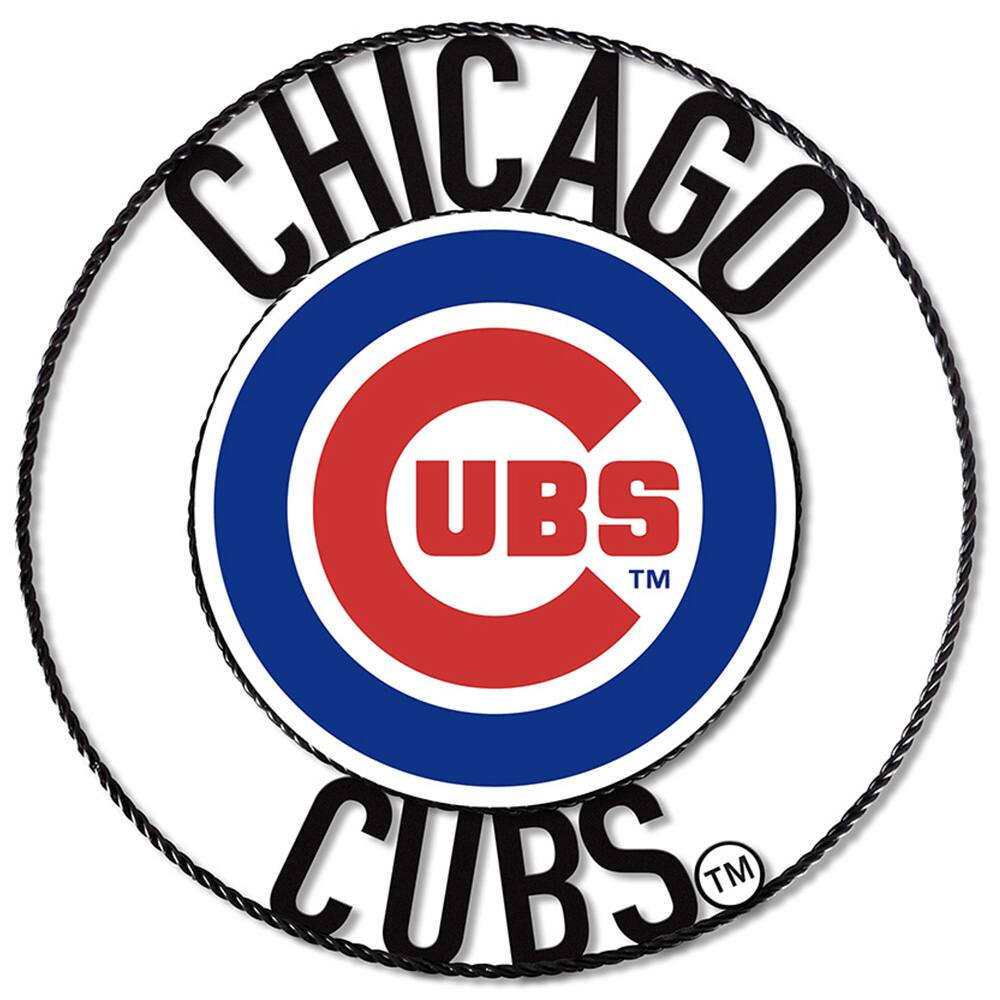 Chicago Cubs 24'' Wrought Iron Wall Art
