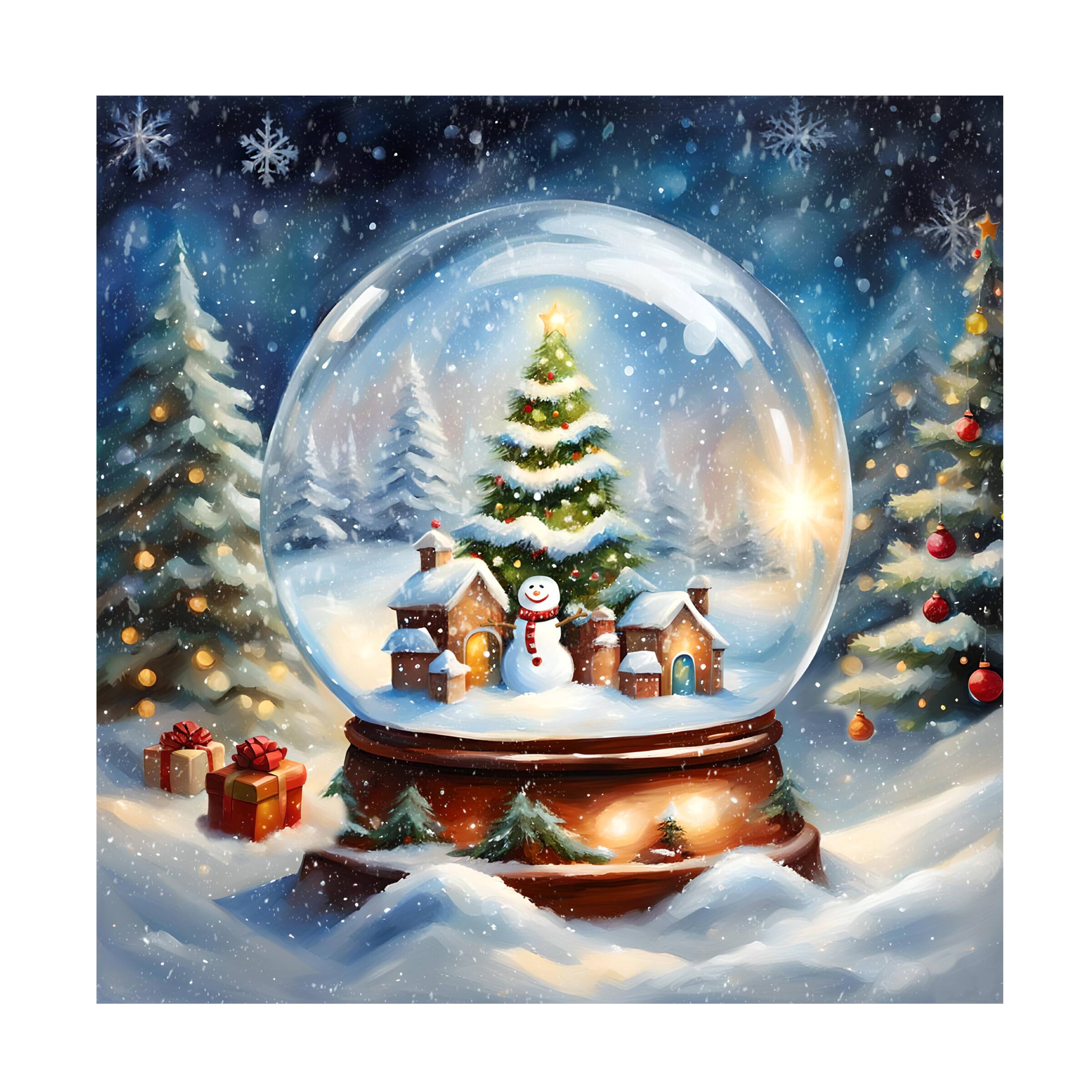 Front. Trademark Fine Art - Tina Lavoie Christmas Morning Canvas Art - 35x35 - Multicolor.