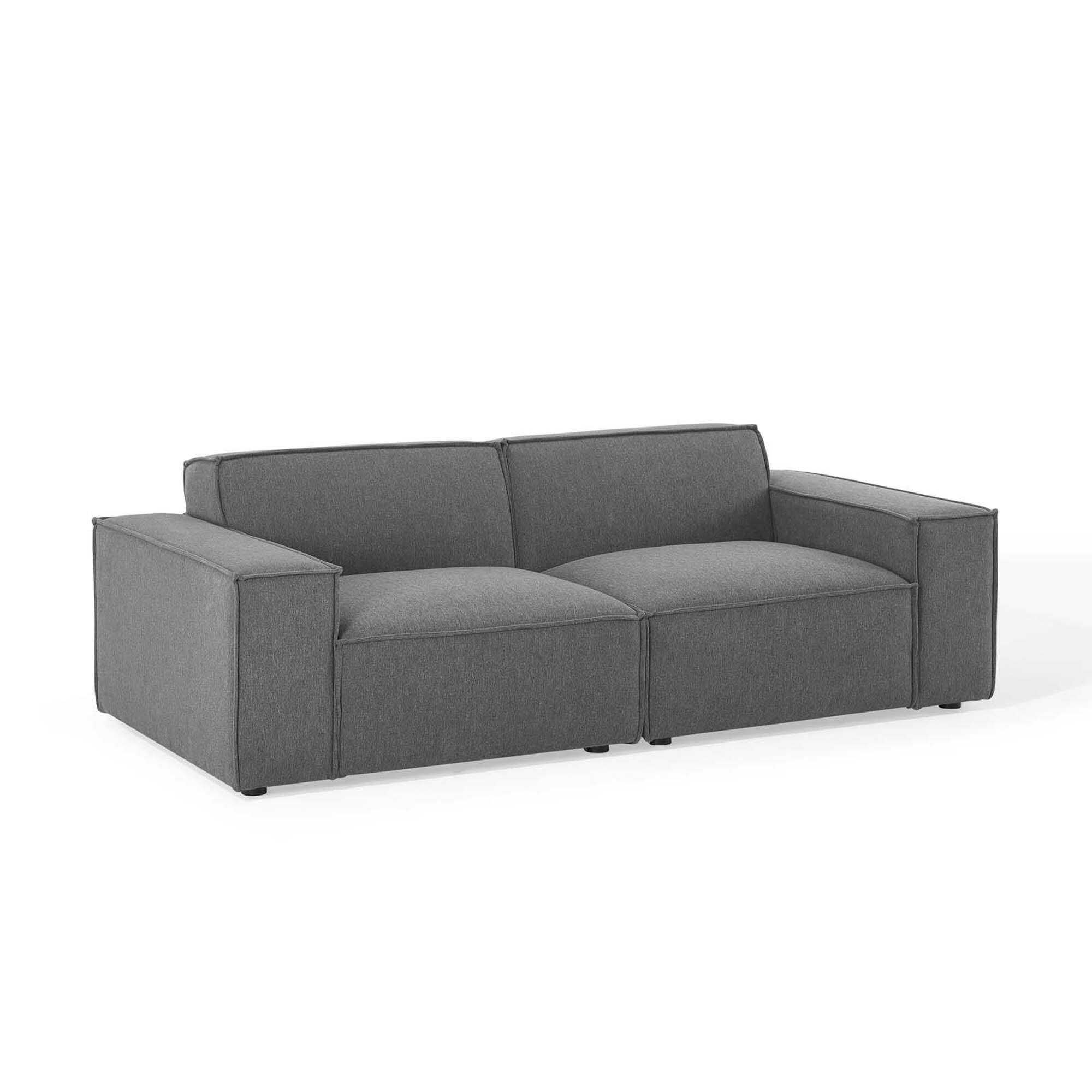 Restore 2-Piece Sectional Sofa by Modway - Brown