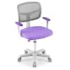 Front. Gymax - Gymax Kids Desk Chair Adjustable Height Children Study Chair w/Auto Universal Casters Purple - Purple.