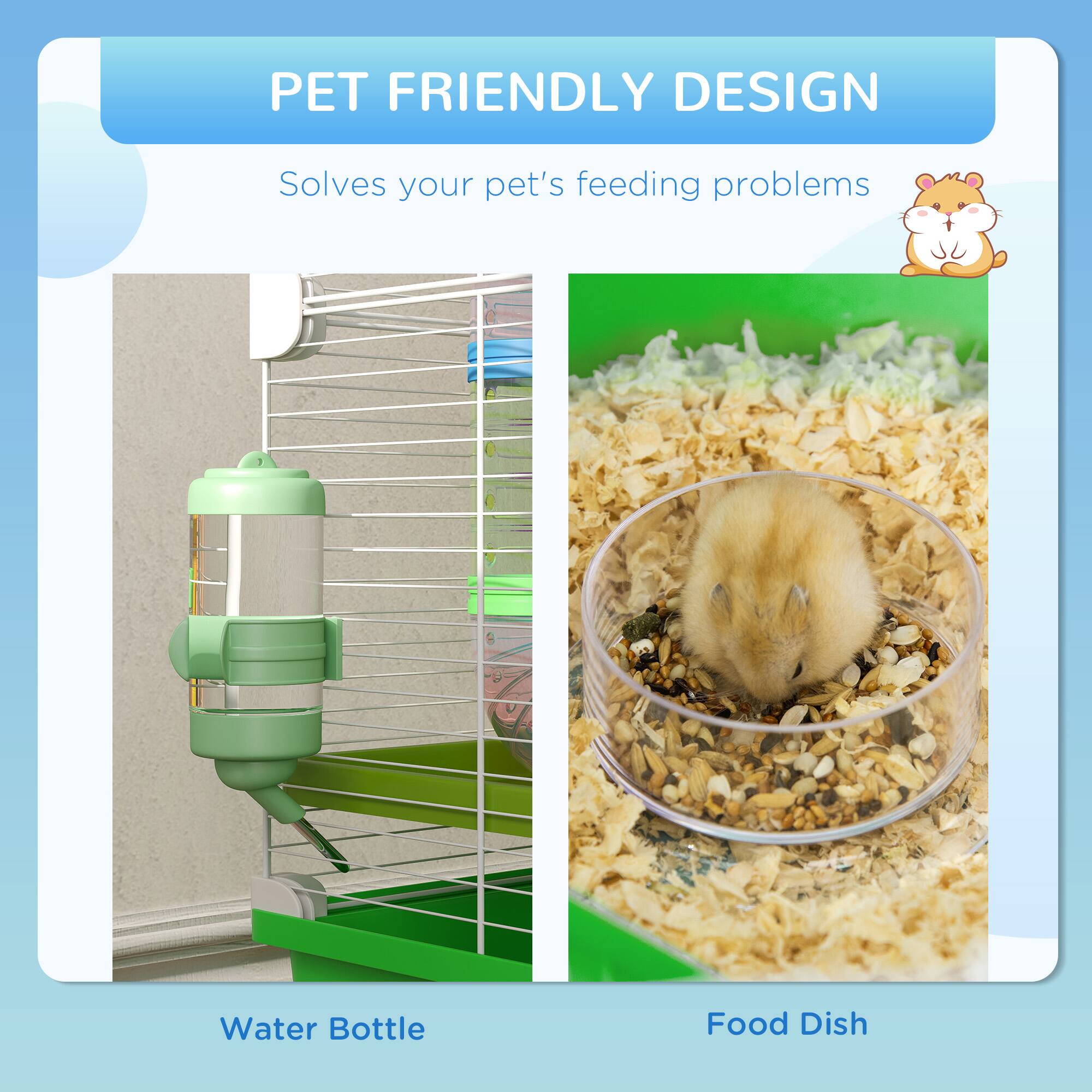 PET FRIENDLY DESIGN  
Solves your pet's feeding problems  

Water Bottle  
Food Dish