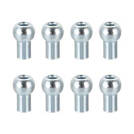 Unique Bargains - 8pcs Gym Wire Rope Sphere Stopper, Cable Ball Stopper for 5mm Cable Gym Machine Replacement End - Silver