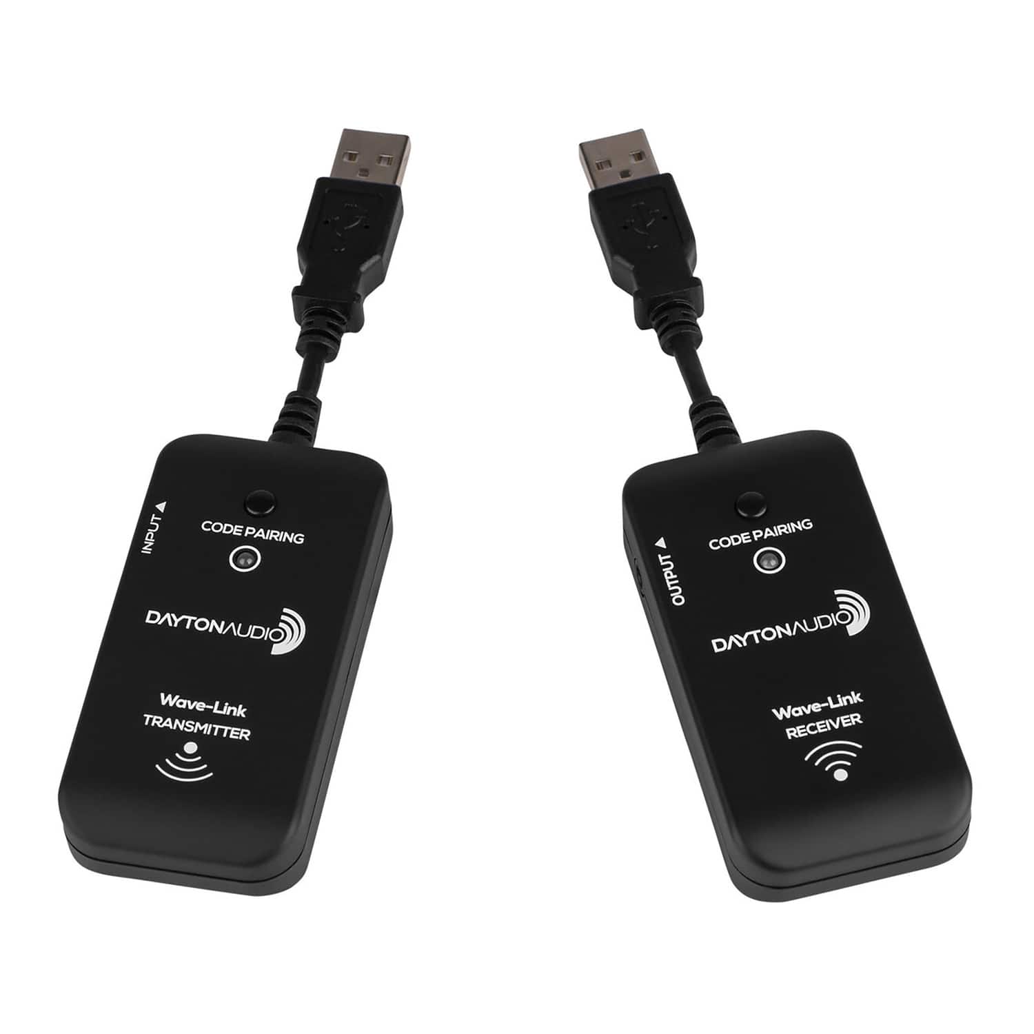 Dayton Audio - Wave-Link WLS 2.4-GHz Full-Range Wireless Transmitter and Receiver for Subs and Speakers - Black