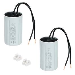 Unique Bargains - 2pcs 25uF CBB60 Running Capacitor, AC 450V 2 Wires 50/60Hz Cylinder 70x41mm for Water Pumps, Washing Machines - Gary