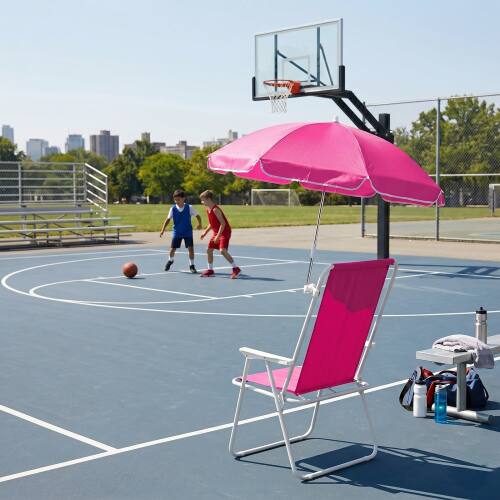 Alt View 9. Winado - 1PC Portable Folding Camping Beach Chair Large Height with Umbrella for Outdoor Camping Activity Travel Picnic Beach - Pink.