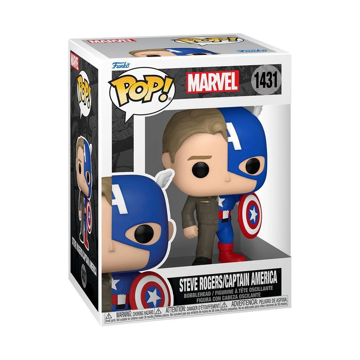 STEVE ROGERS/CAPTAIN AMERICA
BOBBLEHEAD
FIGURINE A TÊTE OSCILLANTE
FIGURA CON CABEZA OSCILANTE
MARVEL
POP!
1431
WARNING: CHOKING HAZARD
ATTENTION: DANGER D'ETOUFFEMENT
PELIGRO DE ASFIGA
Snal ses