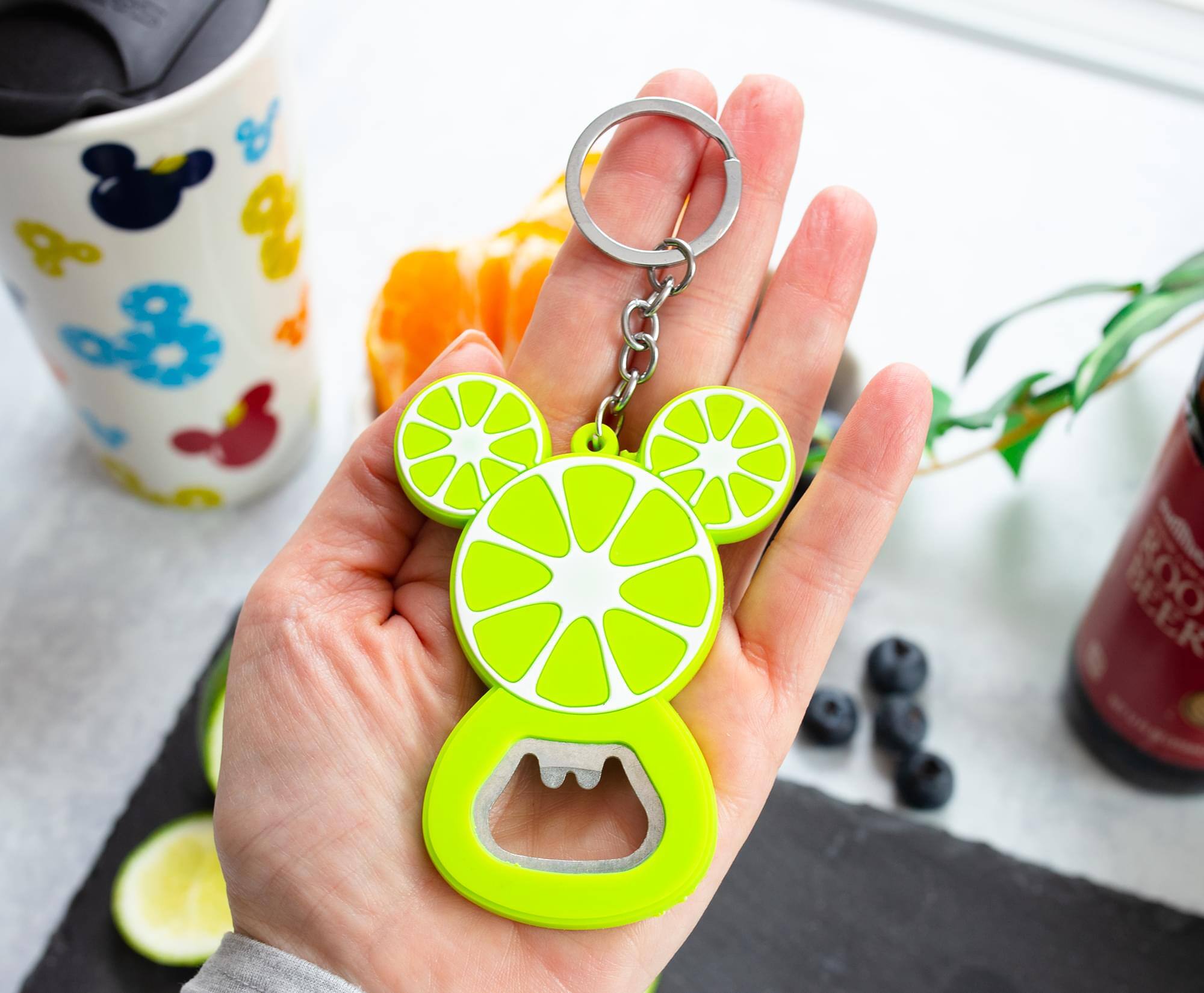 Alt View 2. Disney - Disney Mickey Mouse Fruit Bottle Opener Keychain - Black.
