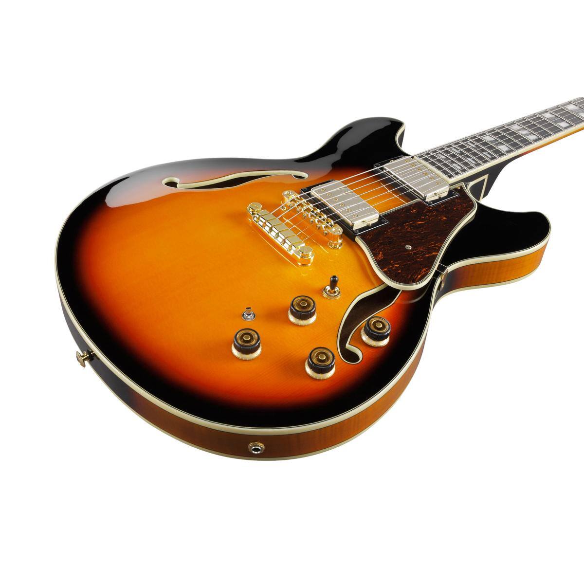 Alt View 5. Ibanez - Ibanez Artstar Series AS113 Hollow-Body Electric Guitar, Brown Sunburst.