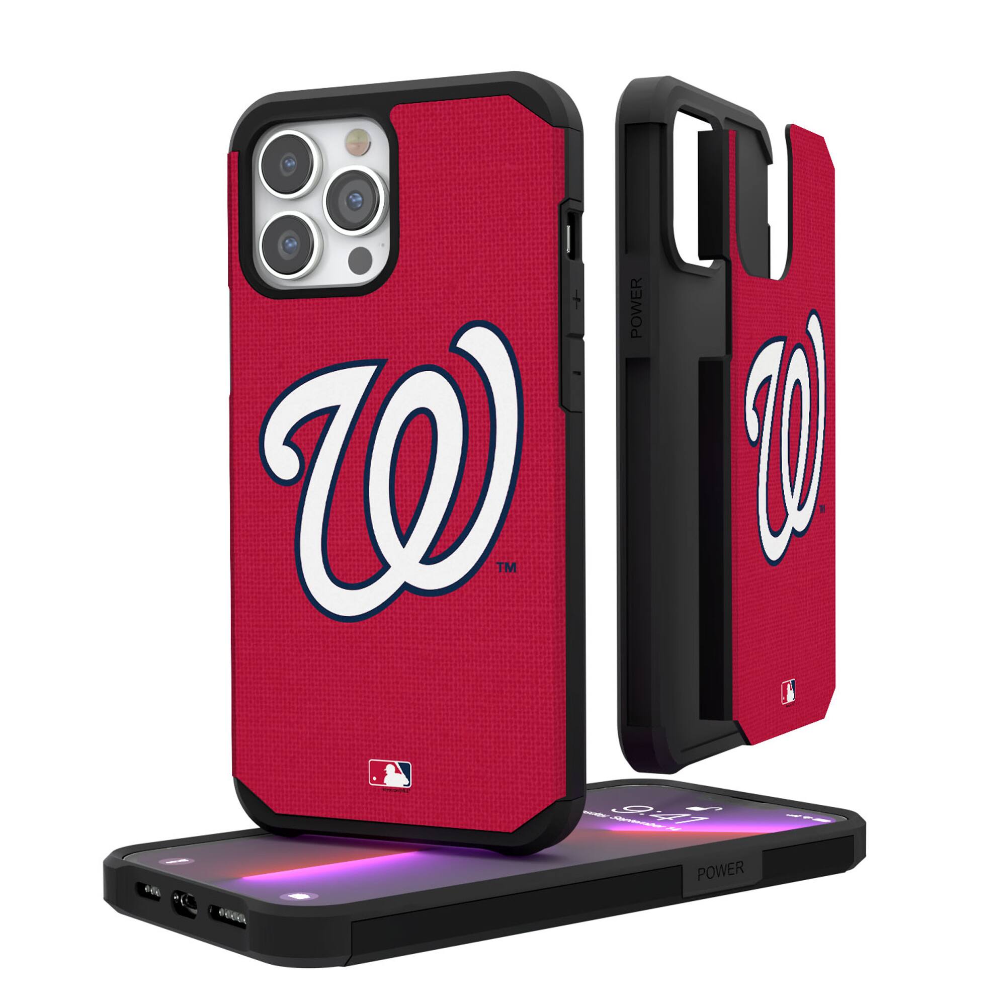 Keyscaper - MLB - Washington Nationals iPhone Solid Design Rugged Case - 13 - Multicolor