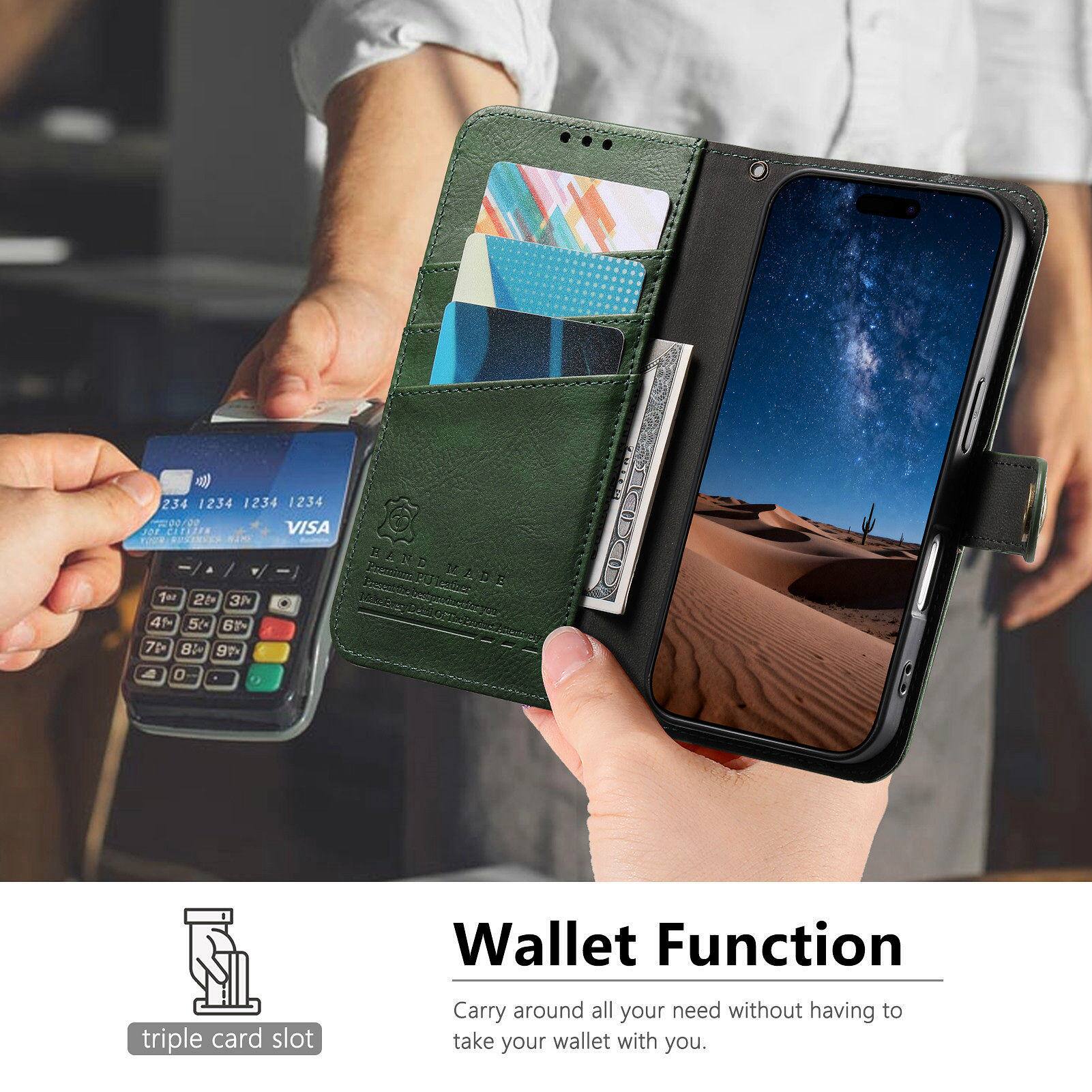 234 1234 1234 1234  
00/00 VISA  
Card Reader - a / Tor 28 3h 41 5/ 61 7p 8: 9T b 0  
EAND Adete MADE triple card slot Wallet Function  
Carry around all your need without having to take your wallet with you.