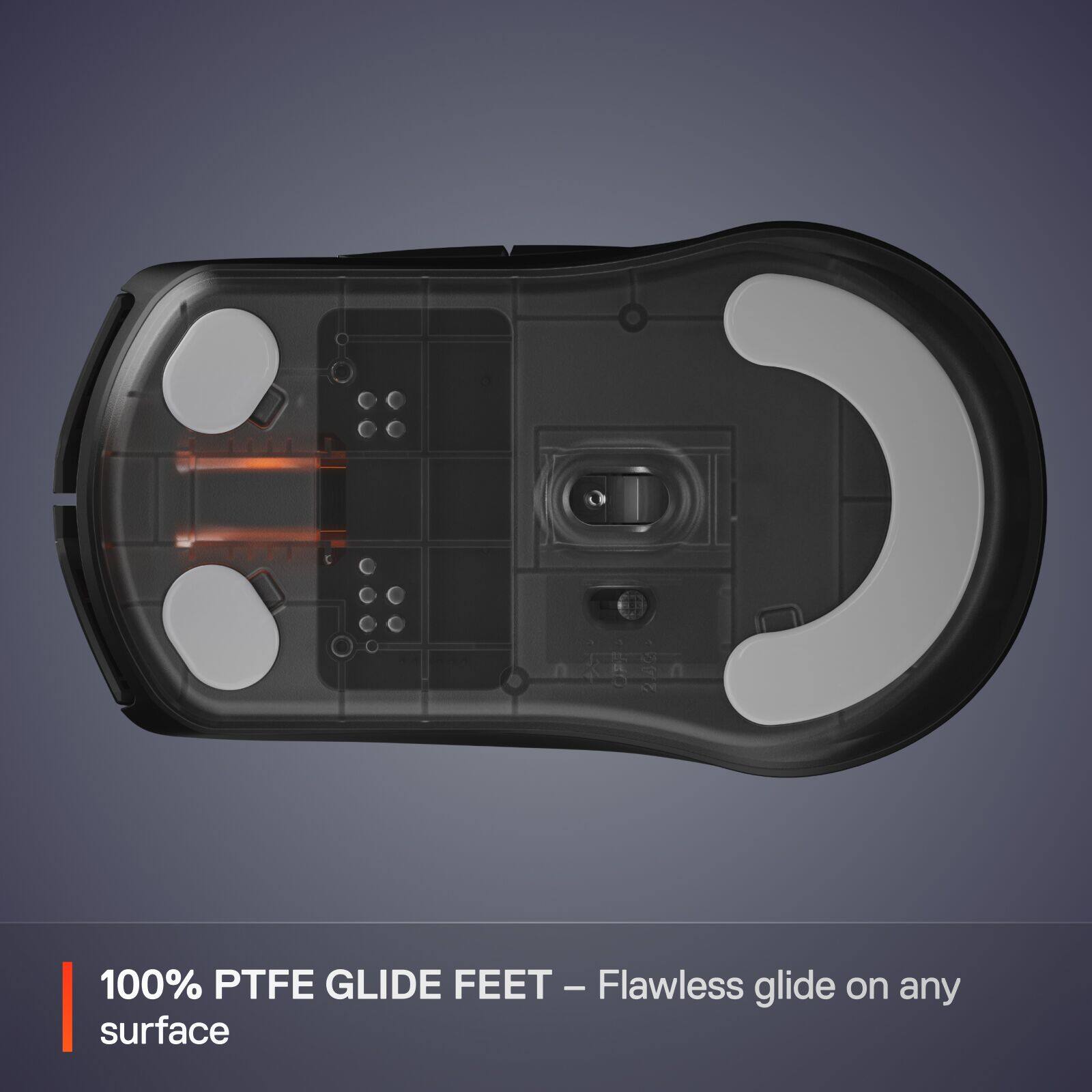 100% PTFE GLIDE FEET - Flawless glide on any surface.