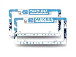 Rico Industries - North Carolina Tar Heels (Set of 2) Chrome Metal License Plate Frames - Multi