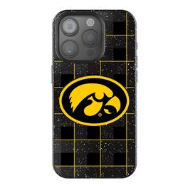 Keyscaper - NCAA - Iowa Hawkeyes Plaid Bling iPhone Case - 15 - Black