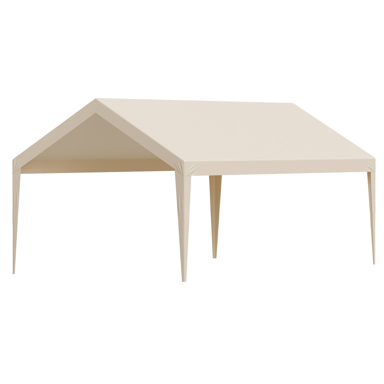 Alt View 5. VEVOR - Carport Replacement Canopy, 12 x 20 ft Potable Garage Tent Top Tarp, UV-Resistant & Waterproof Car Shelter Tarp - Beige.