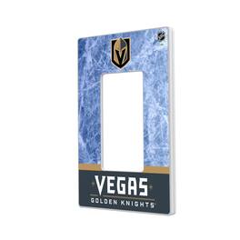 Keyscaper - Vegas Golden Knights Wordmark Single Rocker Lightswitch Plate - Multicolor