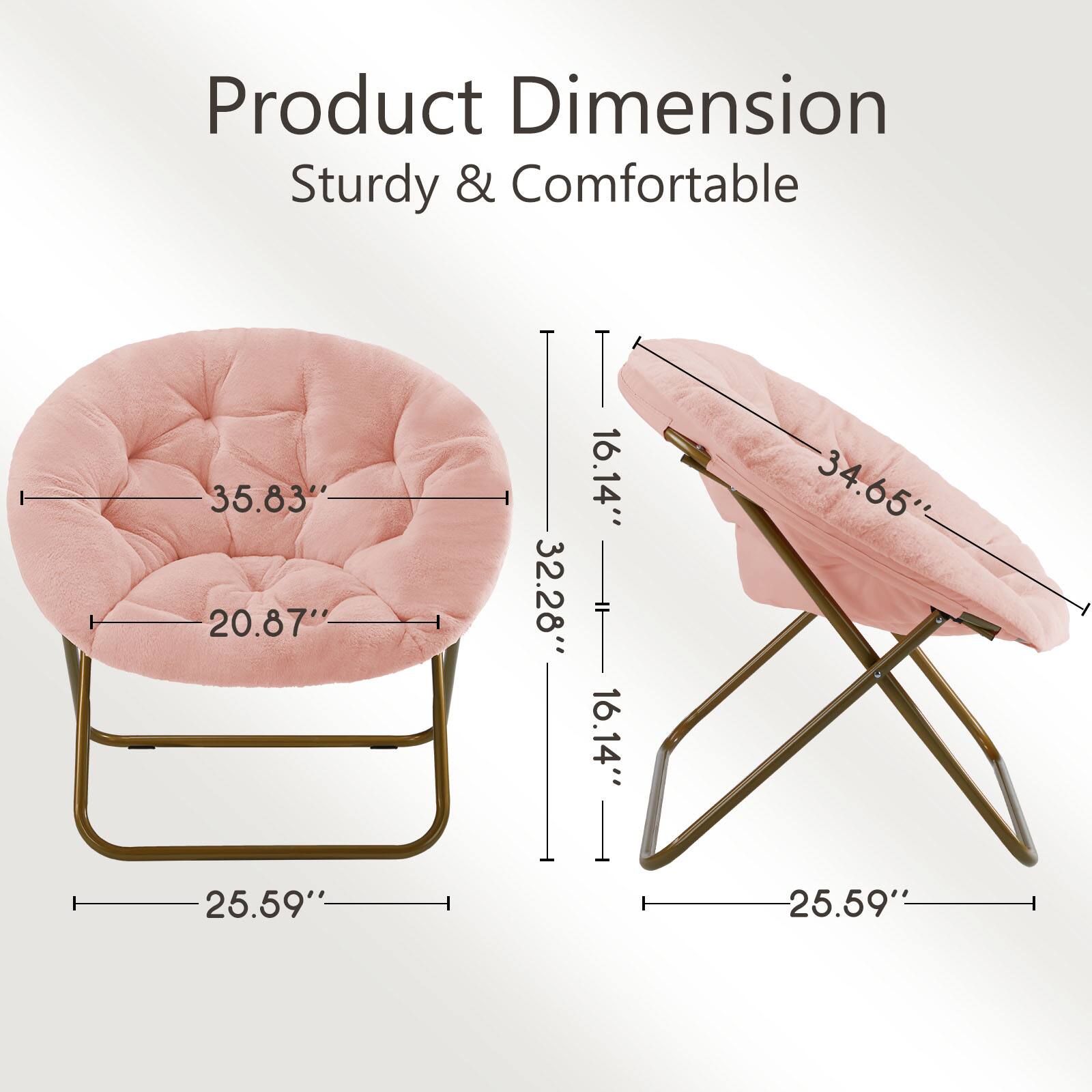 Product Dimension  
Sturdy & Comfortable  

35.83"  
20.87"  
32.28"  
16.14"  
16.14"  
34.65"  
25.59"  
25.59"