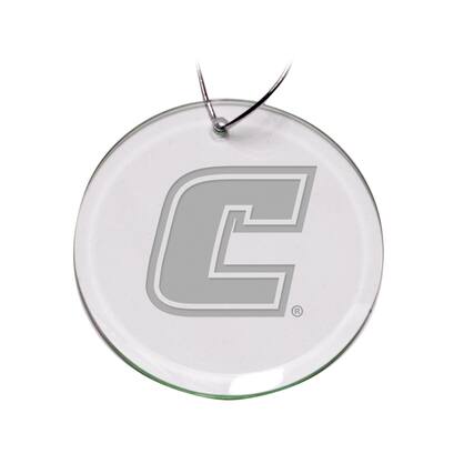 Front. Jardine - Tennessee Chattanooga Mocs 3'' Round Glass Ornament - Multicolor.