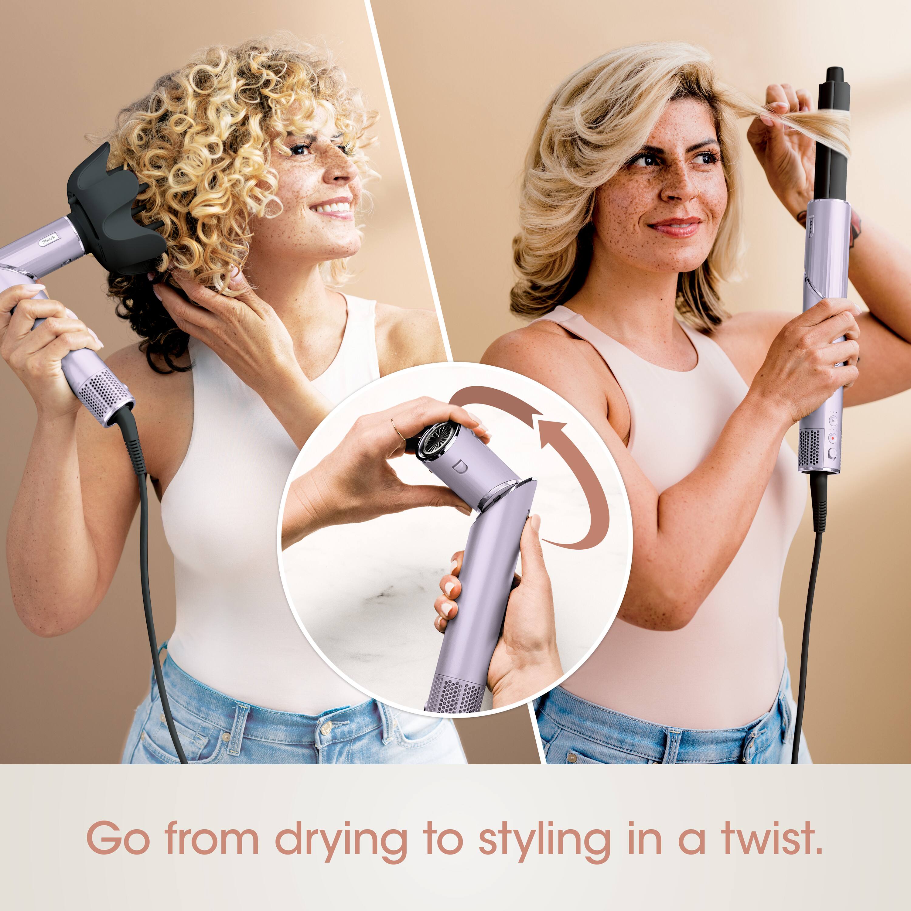 Go from drying to styling in a twist.