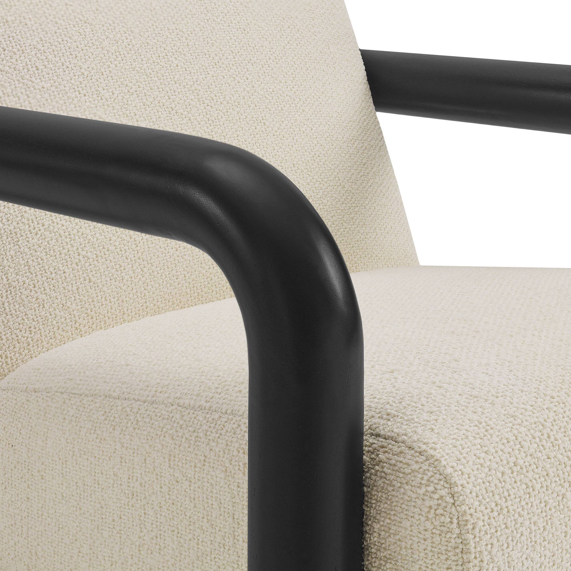 Alt View 5. Modway - Sereno Boucle Accent Chair by Modway - Cream Black.
