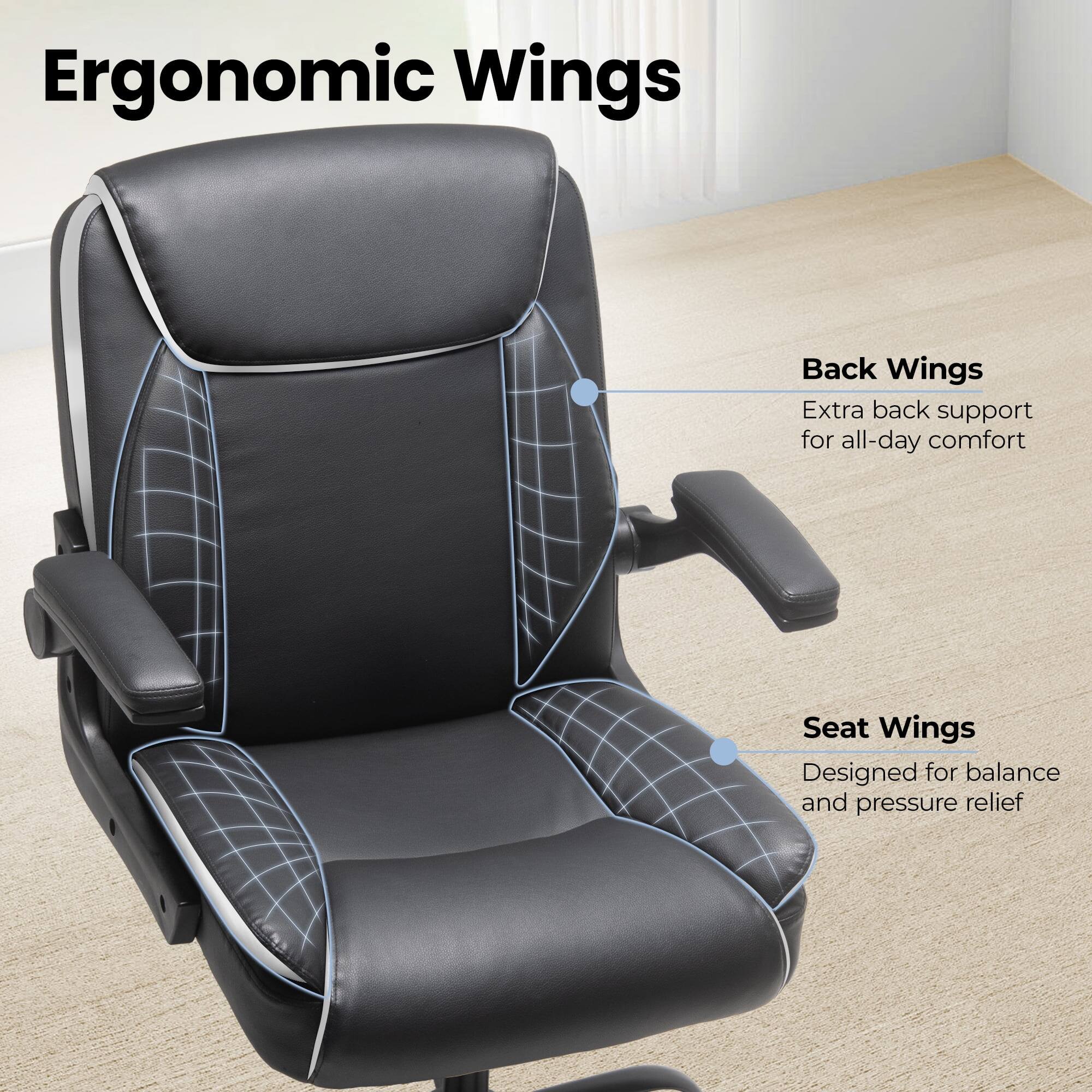 Ergonomic Wings

Back Wings
Extra back support for all-day comfort

Seat Wings
Designed for balance and pressure relief