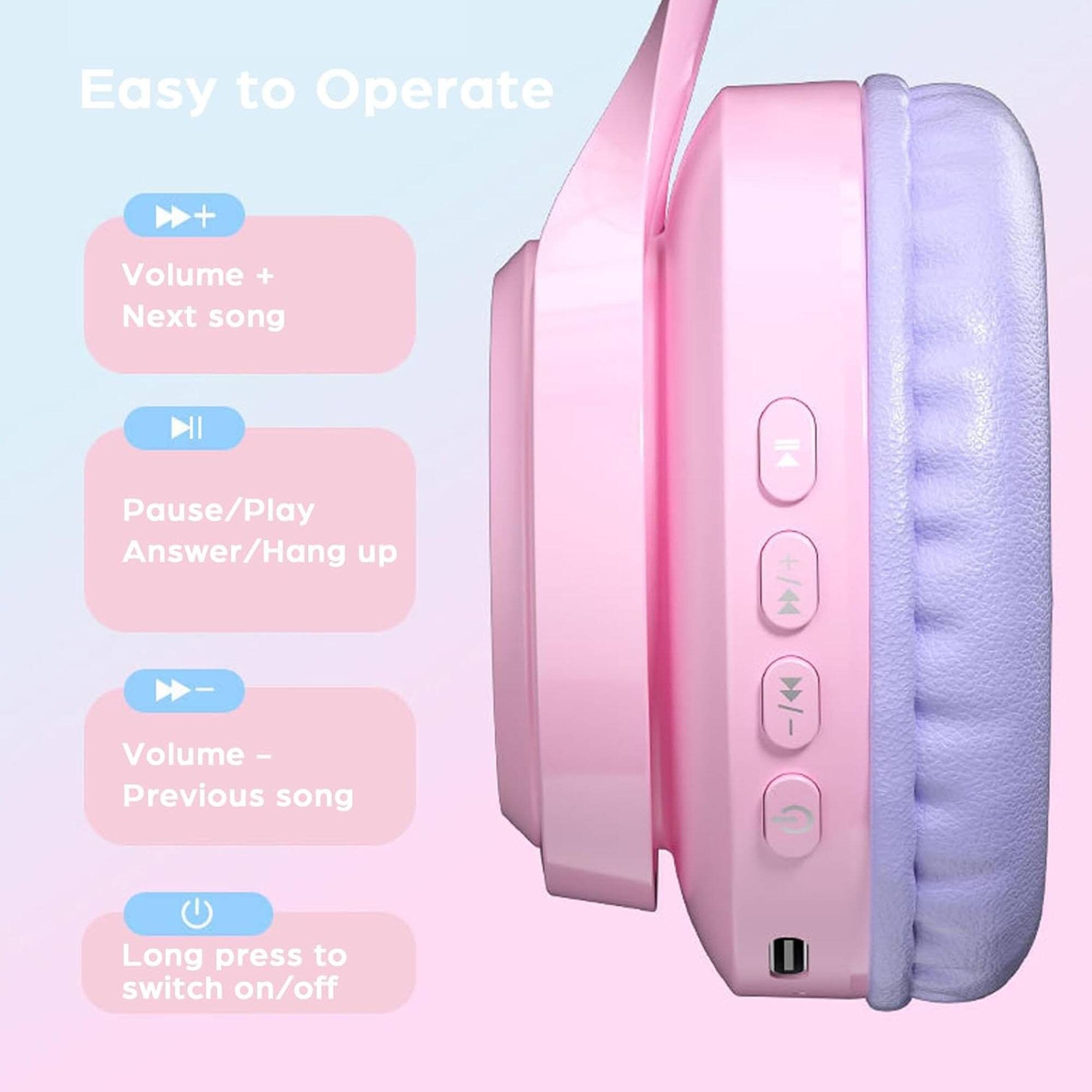 Easy to Operate

- Volume + Next song
- Pause/Play Answer/Hang up
- Volume - Previous song
- Long press to switch on/off