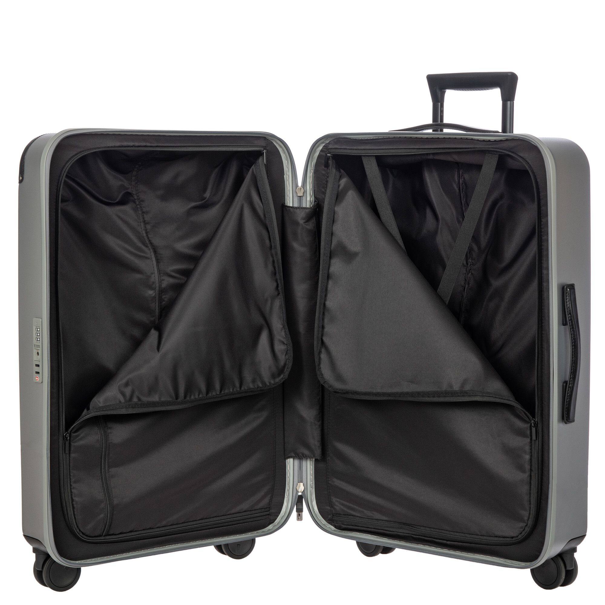 Alt View 2. Bric's - Amalfi Hardside 27" Checked Spinner Luggage - Silver/Black.