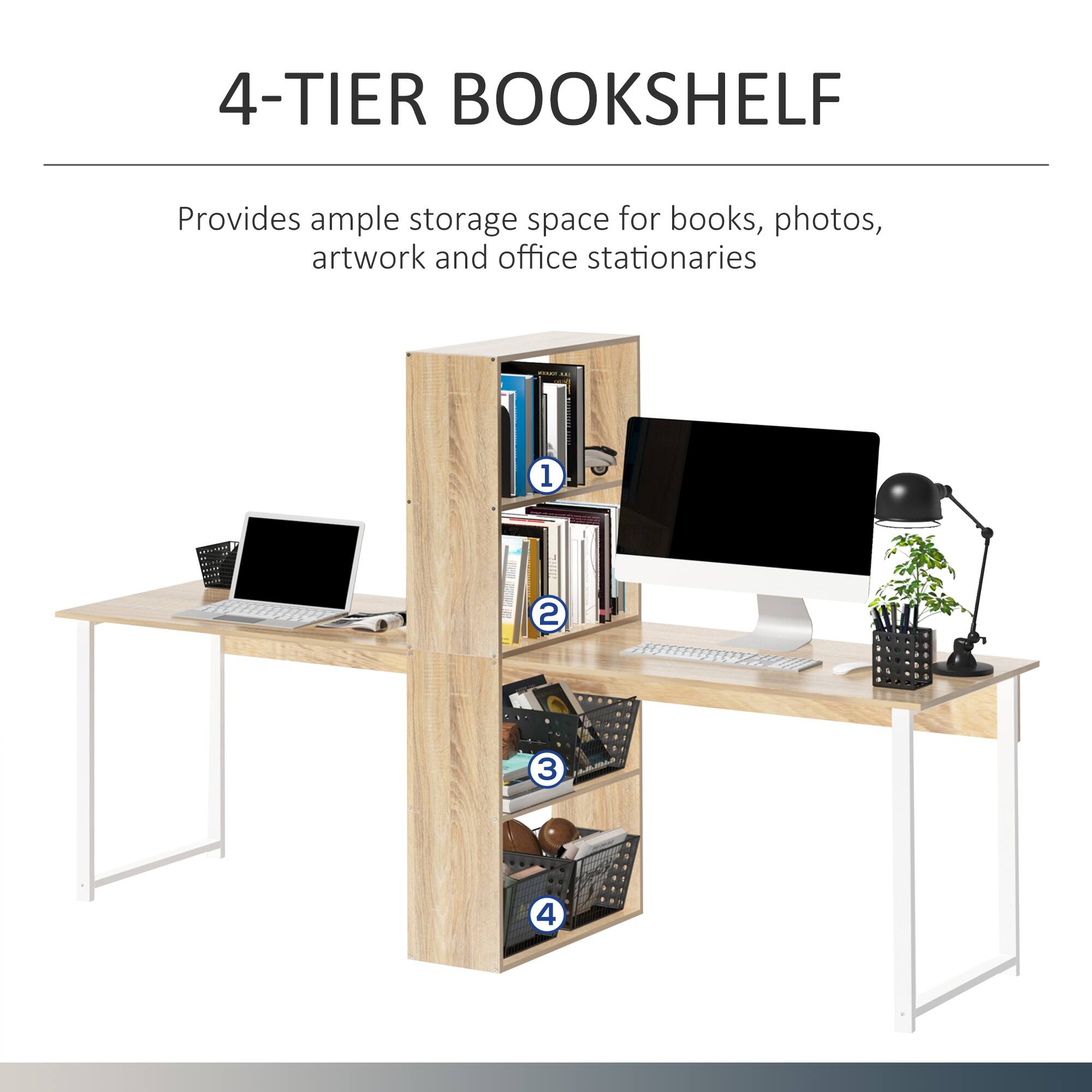 4-TIER BOOKSHELF

Provides ample storage space for books, photos, artwork and office stationaries

1 - 2 - 3 - 4