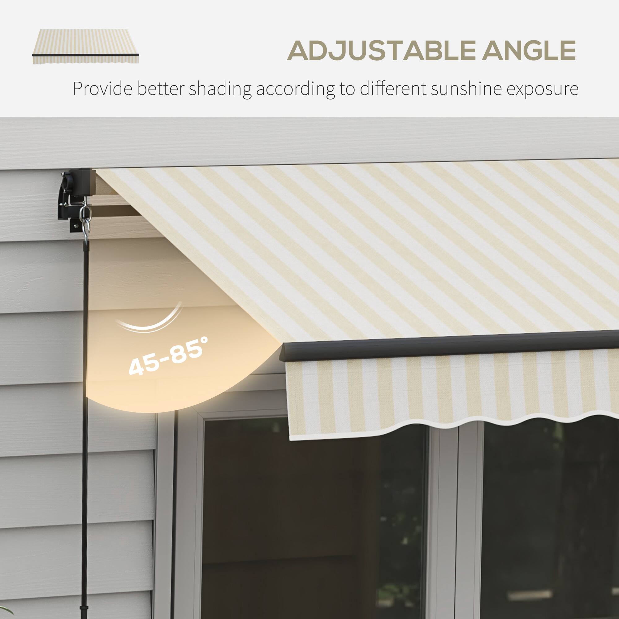ADJUSTABLE ANGLE
Provide better shading according to different sunshine exposure
45-85°