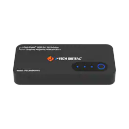 J-Tech Digital - 8K 60Hz 2x1 HDMI Switch - HDR and 4K 120Hz Support - Black