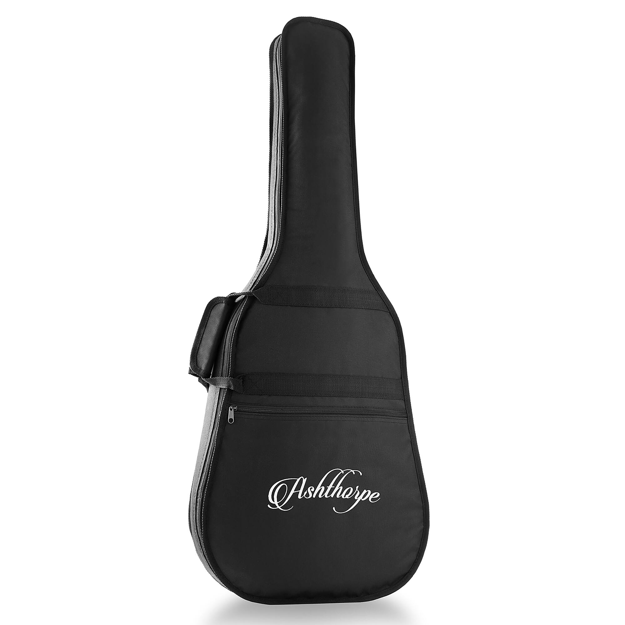 Alt View 5. Ashthorpe - 41-in Dreadnought Acoustic Electric Guitar with 10 Watt Amp - Black.