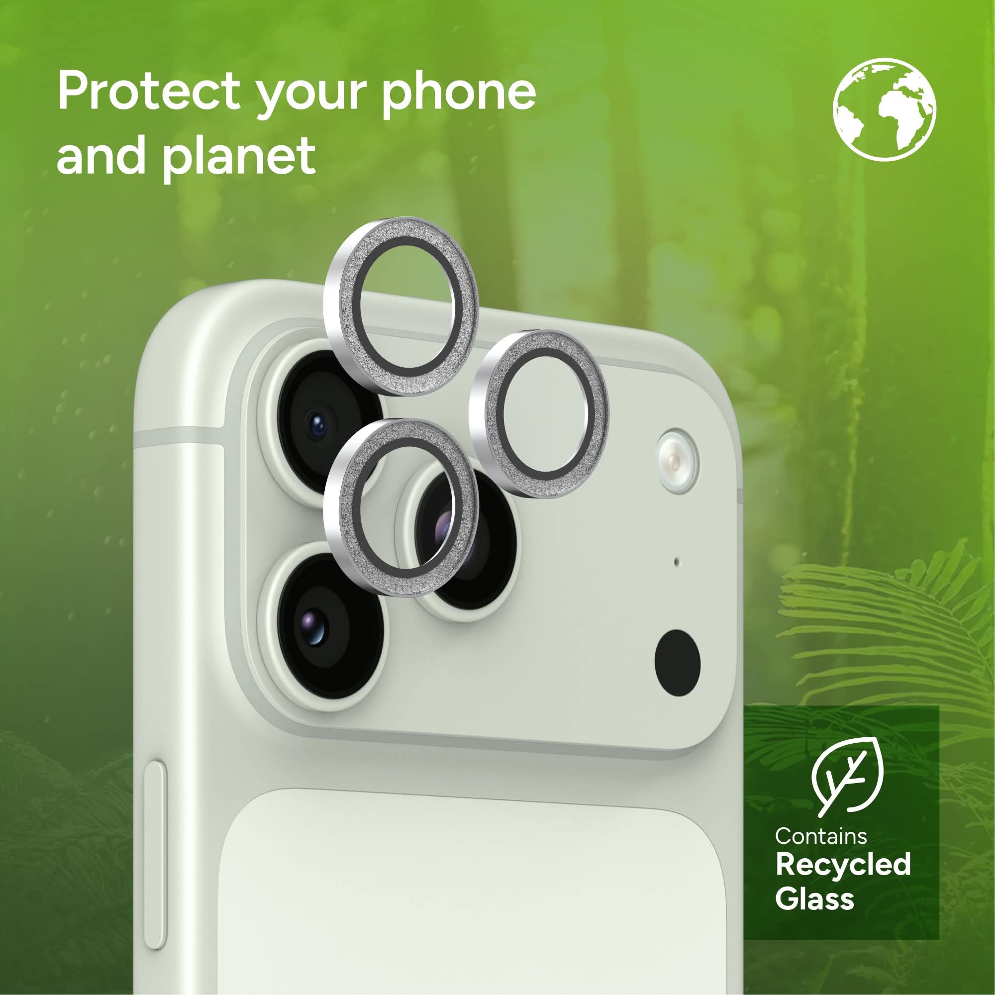 Protect your phone and planet

Contains Recycled Glass
