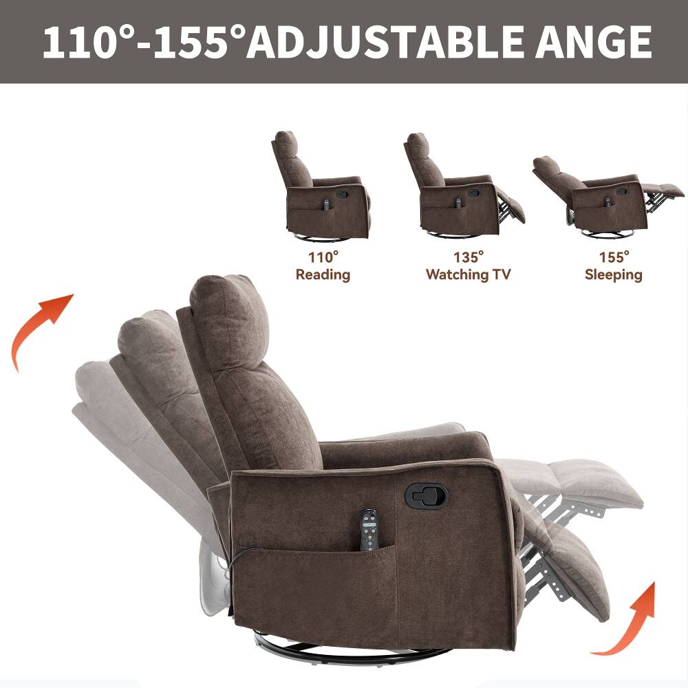 110-155° ADJUSTABLE ANGLE

110° Reading
135° Watching TV
155° Sleeping