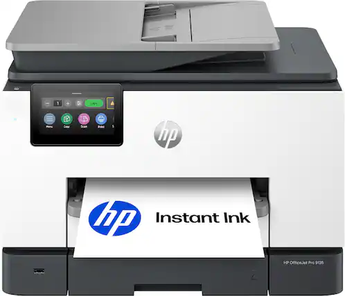 1 + Copy Menu Copy Scan Print 5 hp hp Instant Ink 2 HP OfficeJet Pro 9135