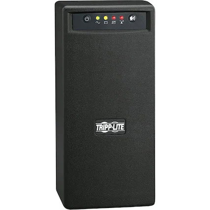 Front. Tripp Lite - Eaton Tripp Lite Series SmartPro 120V 750VA 450W Line-Interactive UPS, AVR, Tower, USB, Surge-only Outlets - Tower - 4 - Black.