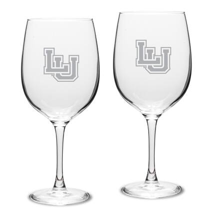 Front. Jardine - Lamar Cardinals Two-Piece 19oz. Traditional Red Wine Glass Set - Multicolor.
