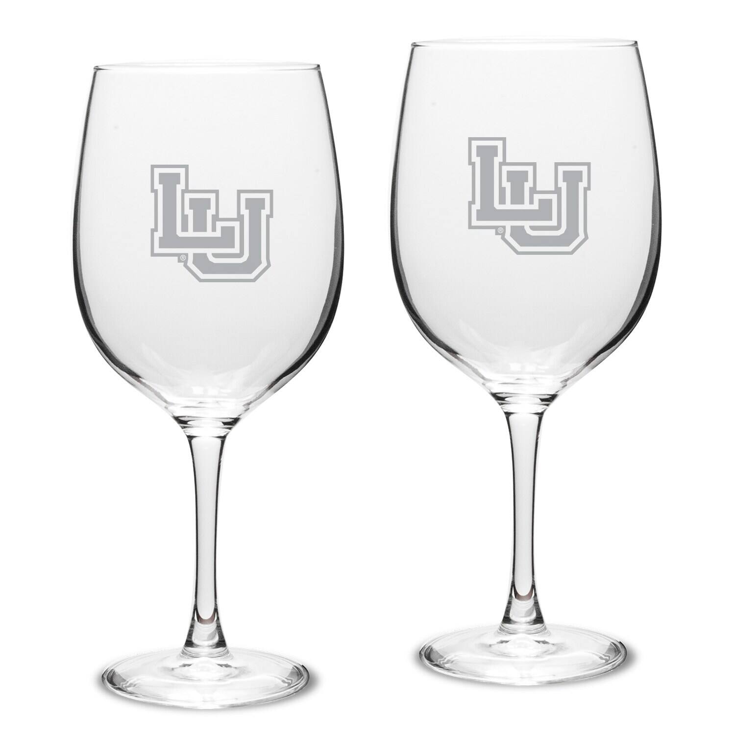 Front. Jardine - Lamar Cardinals Two-Piece 19oz. Traditional Red Wine Glass Set - Multicolor.