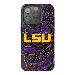 Keyscaper - NCAA - LSU Tigers Paisley Bling iPhone Case - 14 - Black