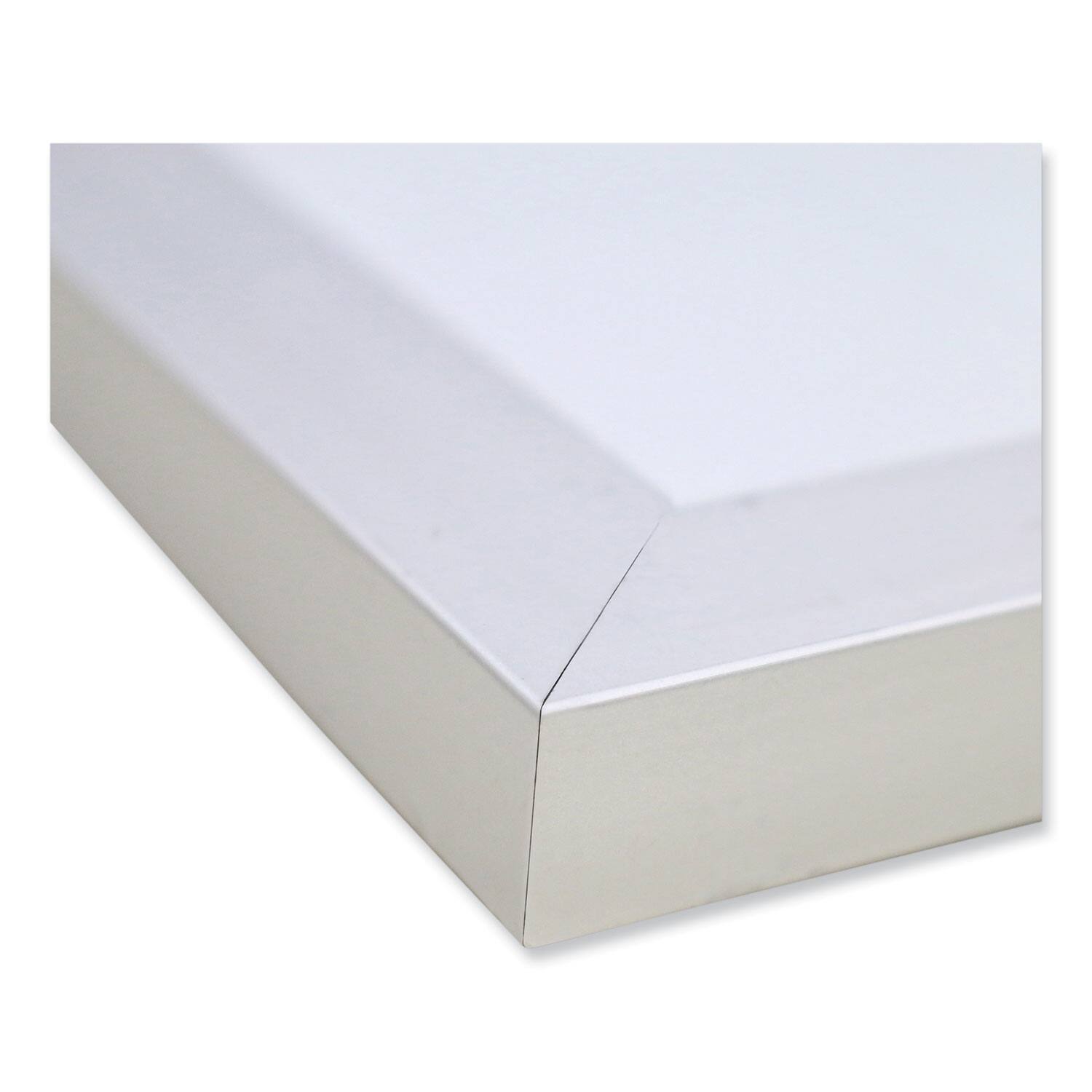 Angle. Ghent - REMOVE - Magnetic Porcelain Whiteboard with Aluminum Frame, 60.5" x 48.5", White Surface, Satin Aluminum Frame.